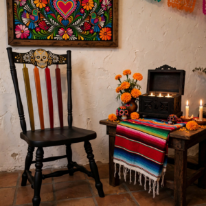 silla con calavera