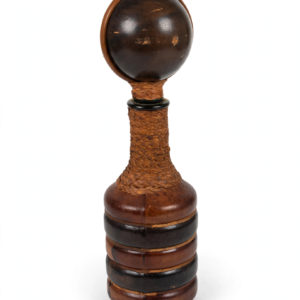 Italian Leather Decanter Bottle MCM 1960s Made in Italy (1a)